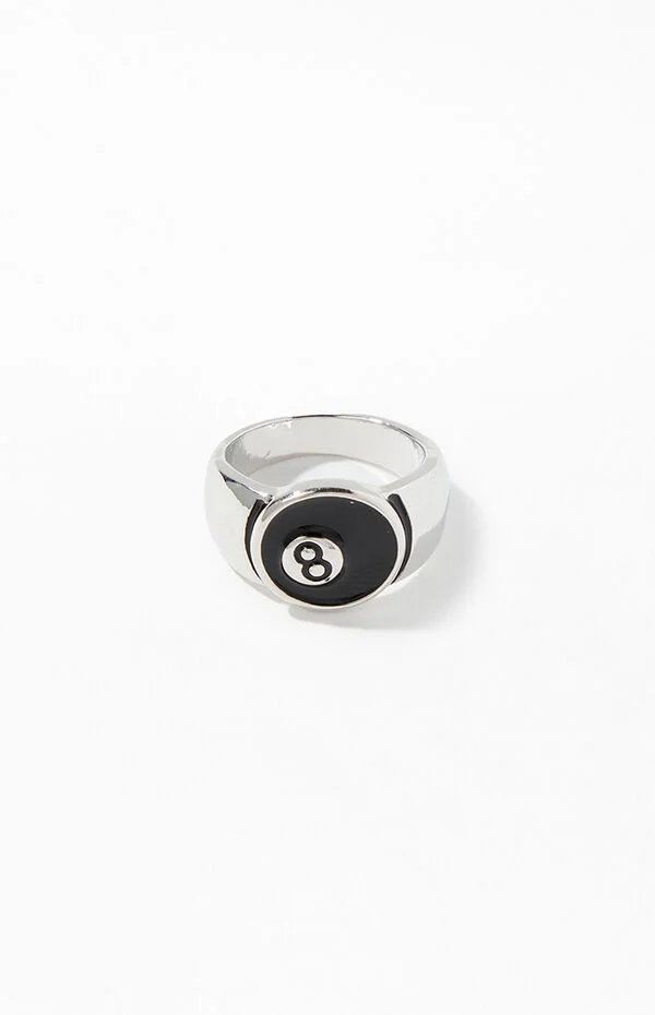 Pacsun Silver 8 Ball Ring | Pacsun