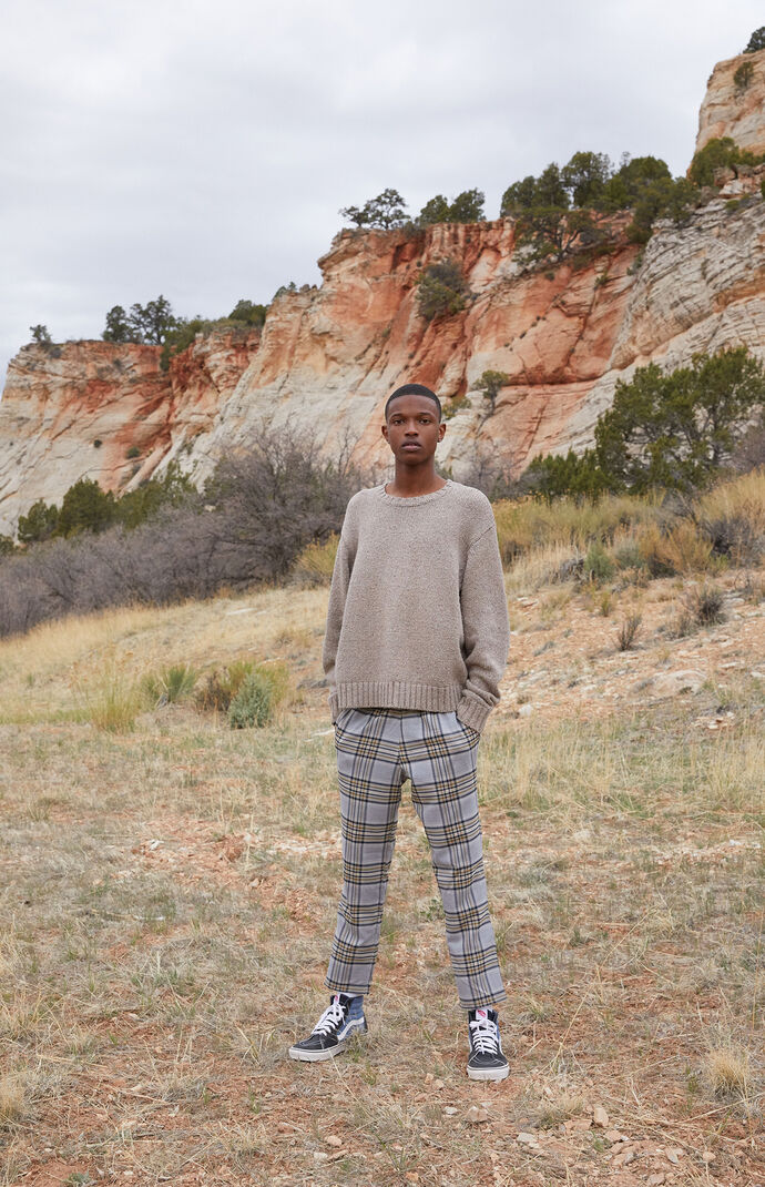 Arlo Yellow Plaid Menswear Trouser Pants
