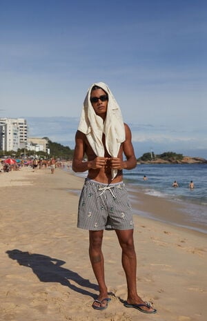 Bouquet Striped 4.5" Swim Trunks image number 1