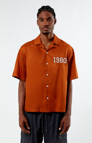 1980 Tencel Graphic Oversized Camp Shirt image number 1