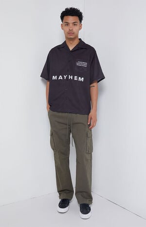 Cropped Mayhem Button Down Shirt image number 4