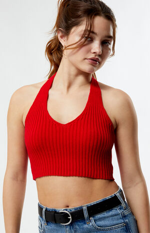 Pixie Knit Halter Top image number 1