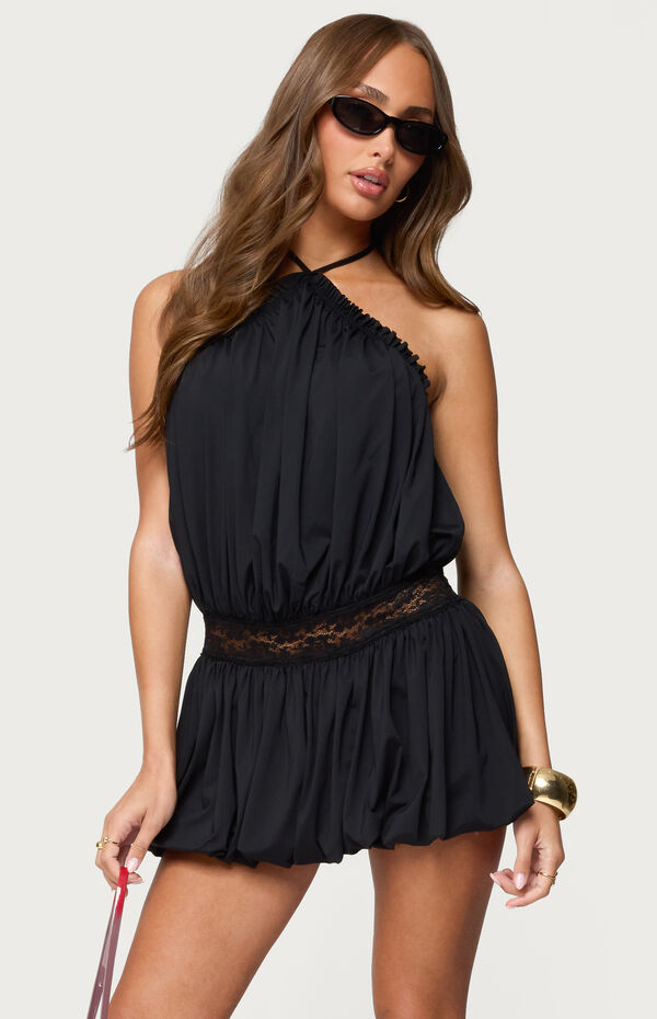 backless bubble dress Amazon.com: Women's Y2K Sexy Halter Corset Mini Dress Backless Corset Bubble  Ruched Waist Club Party Dresses (A-Black, S) : Clothing, Shoes & Jewelry