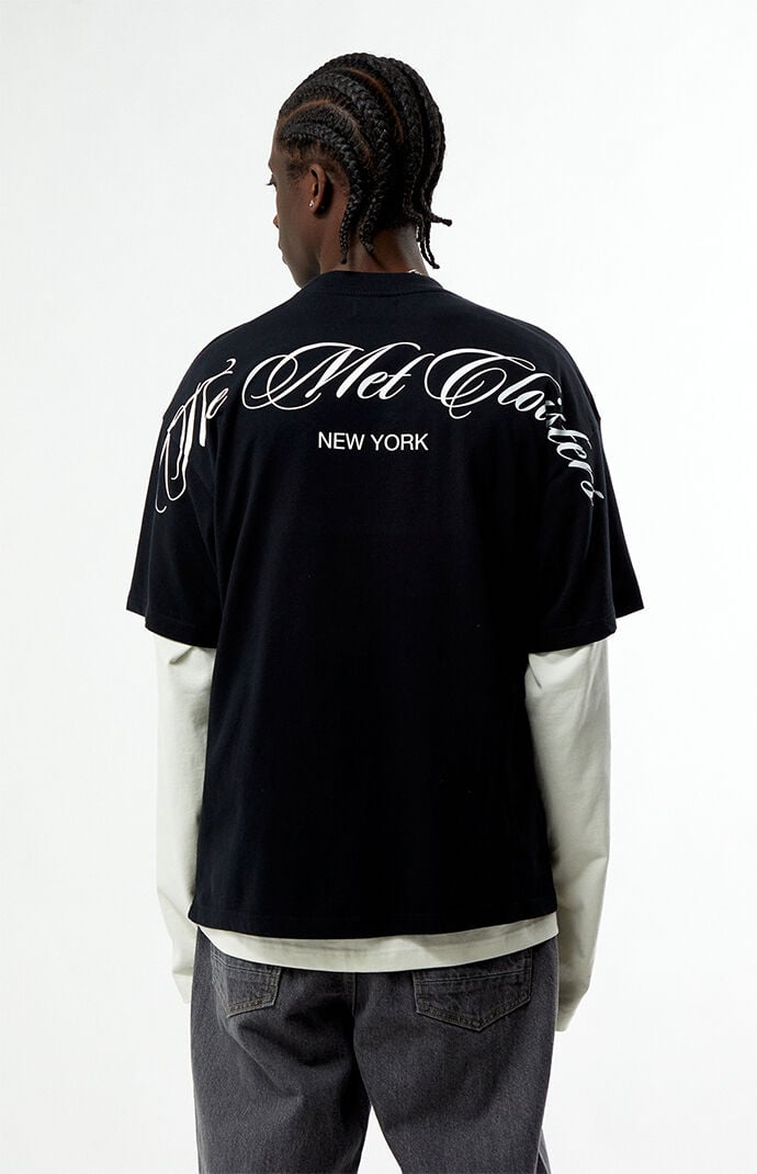 ☆最終SALE☆ PIANC ブラックTシャツS The Met x Pacsun Script T-Shirt | PacSun