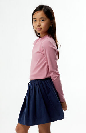 Drawstring Waist Tie Mini Skort image number 3