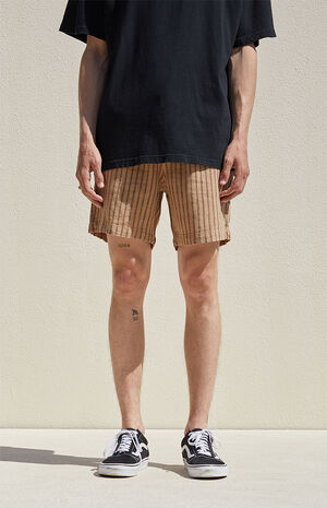 Eco Khaki Linen Volley Shorts image number 3
