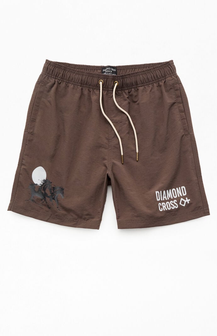 Diamond Cross Ranch Setting Sun 6" Swim Trunks