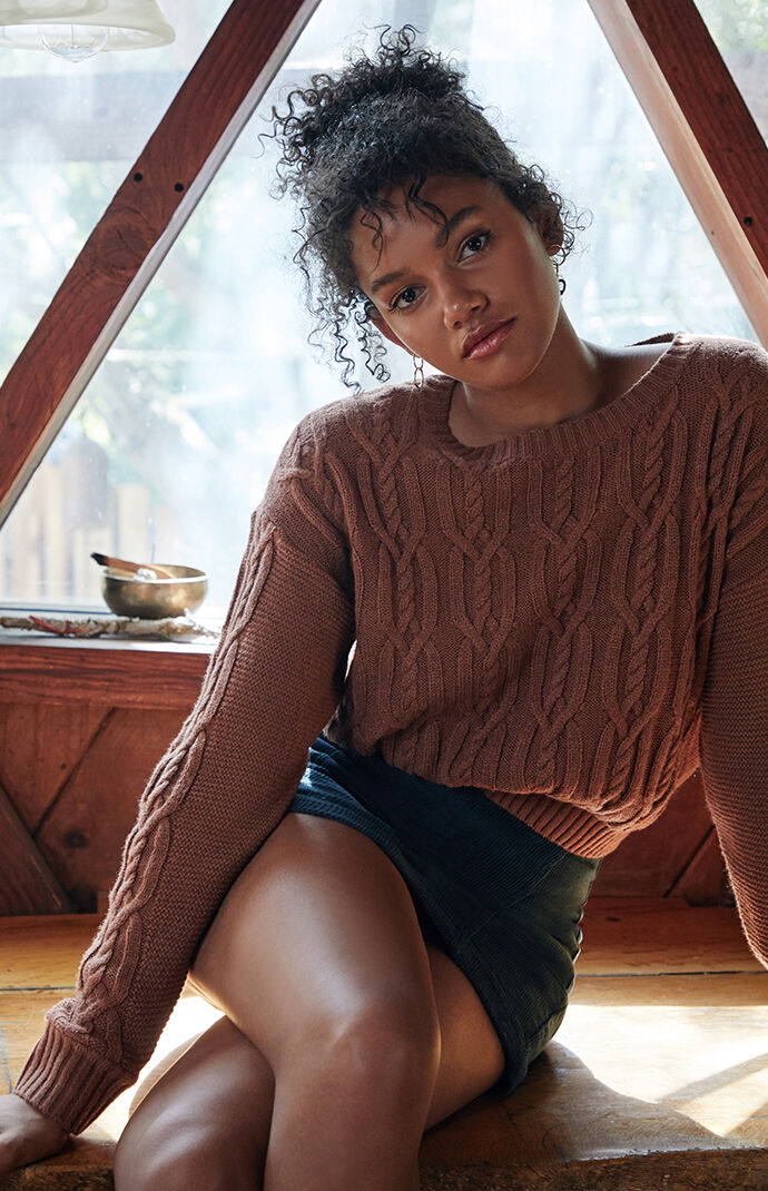 Cable Stitch Dolman Sweater