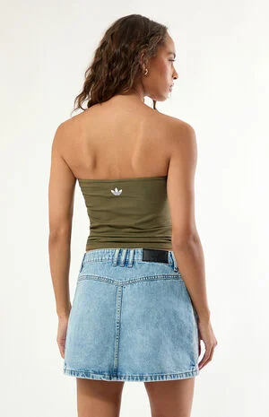 Light Indigo Mid Rise Denim Mini Skirt image number 5