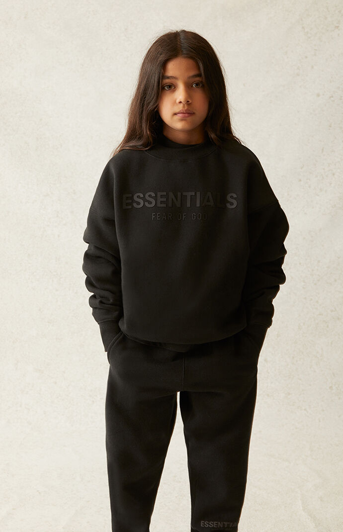 Essentials Black Crew Neck Sweatshirt