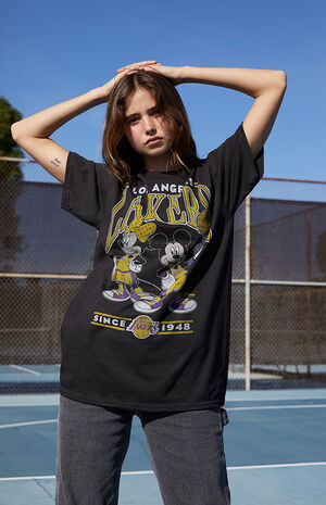 Los Angeles Lakers Cropped Boyfriend Graphic Tee