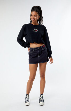 By PacSun Ice Cold Bubble Cropped Crew Neck Sweatshirt image number 4
