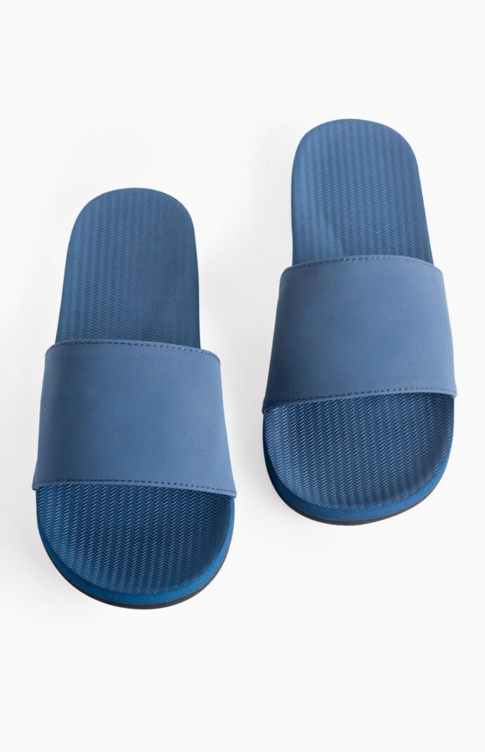 Navy ESSNTLS Slide Sandals
