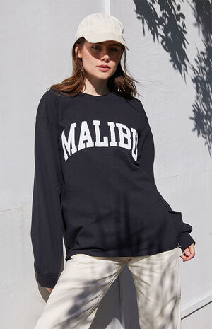 Black Malibu Long Sleeve T-Shirt image number 1