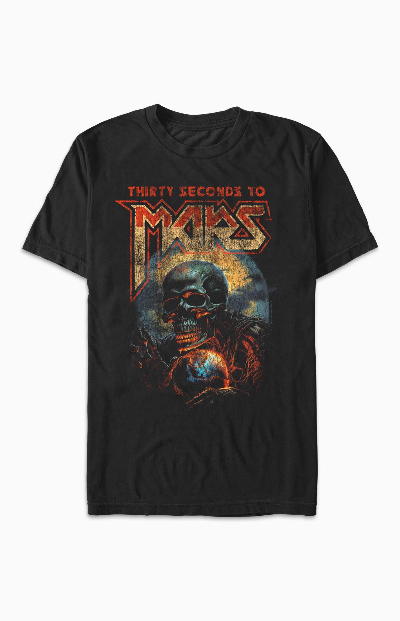 PacSun 30 Seconds to Mars Vintage Skull T-Shirt