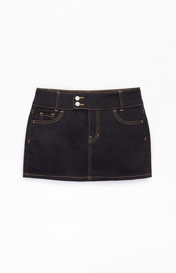 Pacsun black denim hot sale skirt