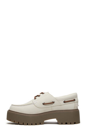 Women's Natural Nubuck Stone Street Boat Shoes image number 6