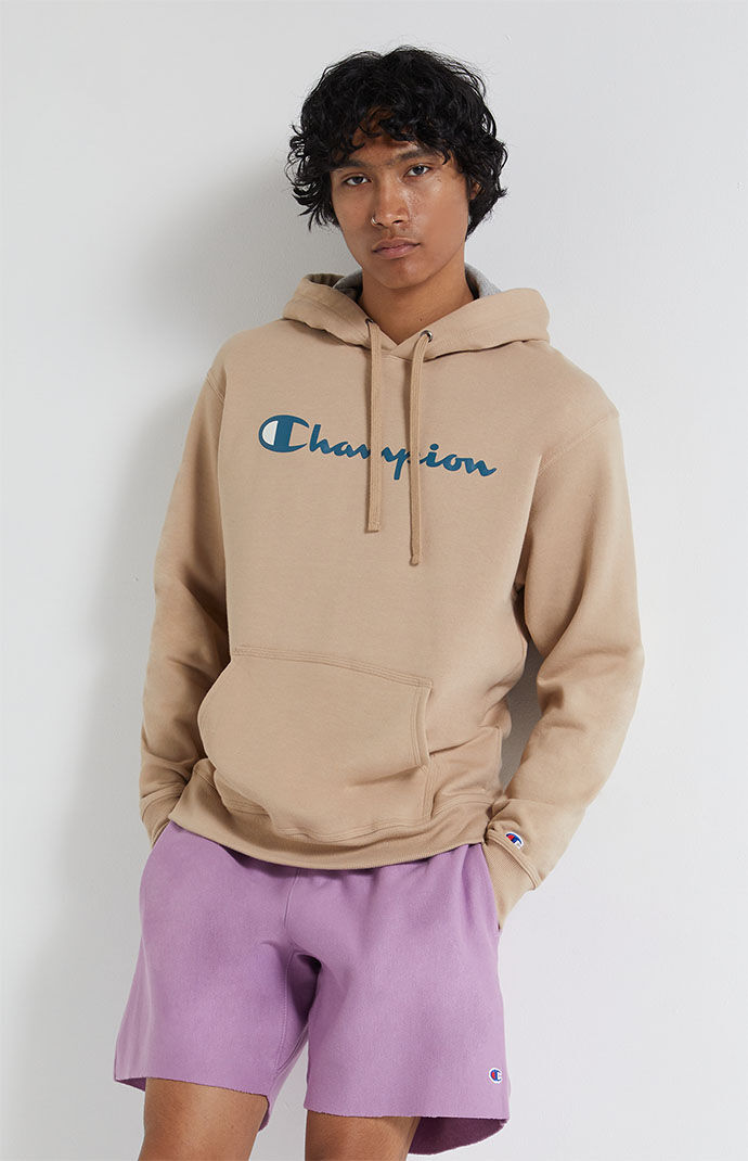 Tan champion hoodie 2025 pacsun