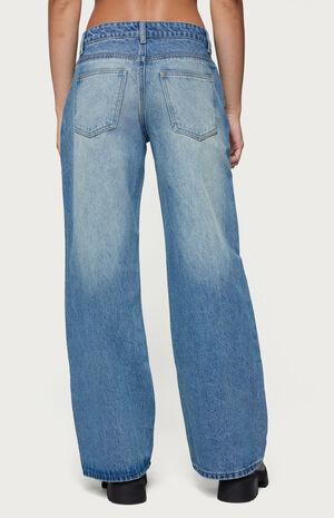 Magda Low Rise Acid Wash Jeans image number 3