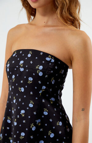 Strapless Peplum Mini Dress image number 3