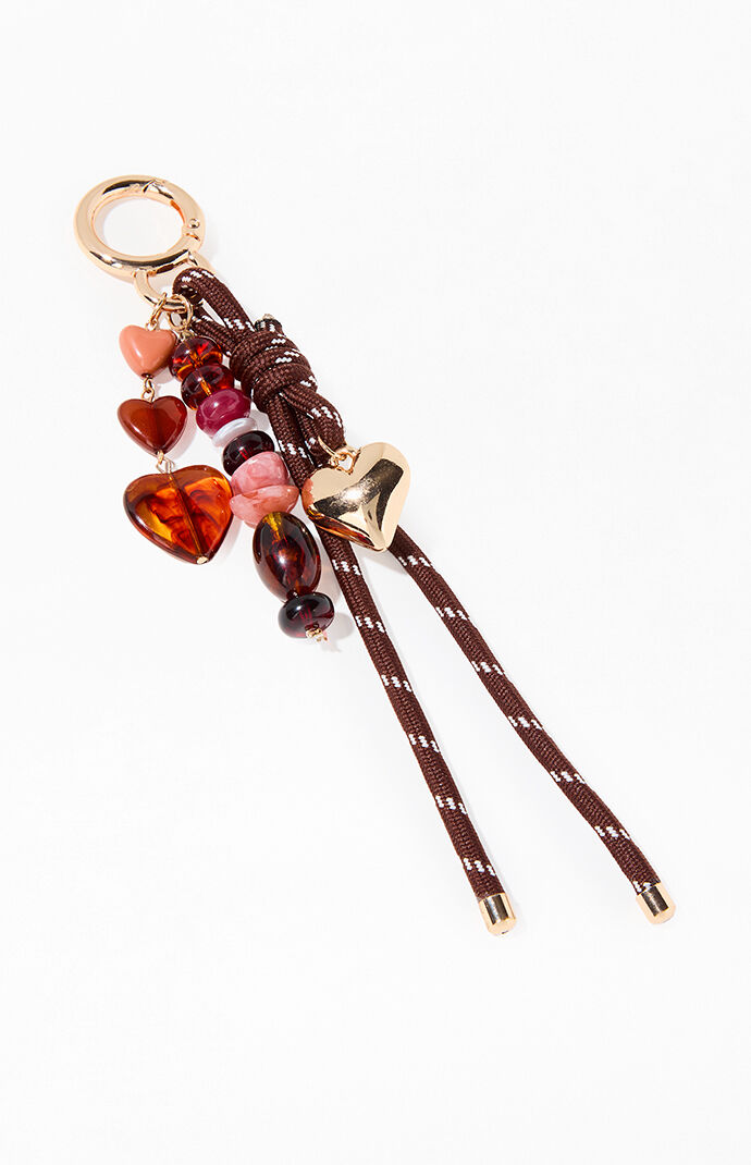 Pacsun Beaded Heart Bag Charm