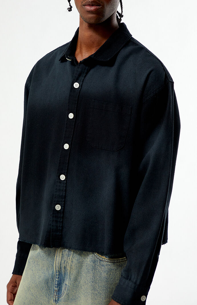 Pacsun Pike Washed Cropped Long Sleeve Work Shirt