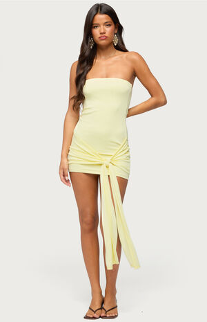 Sonie Tie Waist Strapless Mini Dress image number 4