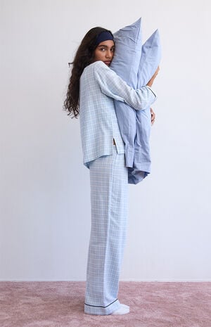 Flannel Long Sleeve Pajama Shirt image number 5