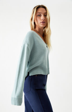 V Neck Button Up Sweater V Neck Button Up Sweater image number null