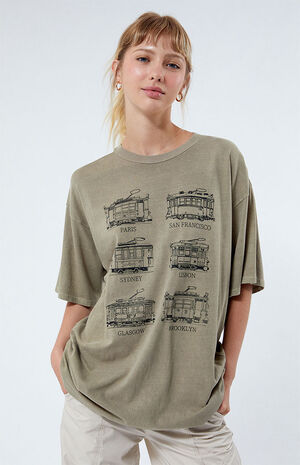 Cable Cars of the World Oversized T-Shirt image number 2