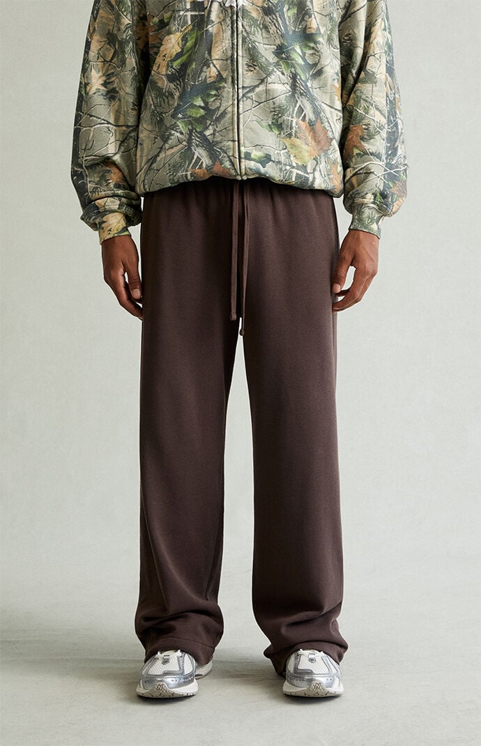 Pacsun Brown Fleece Extreme Baggy Sweatpants