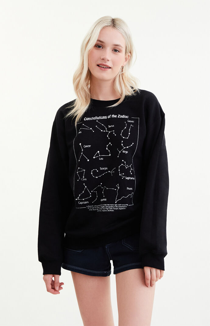 Zodiac Constellations Crew Neck Sweatshirt
