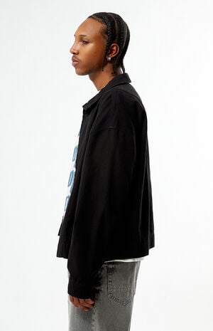 Black Double Seams Gas Jacket image number 4