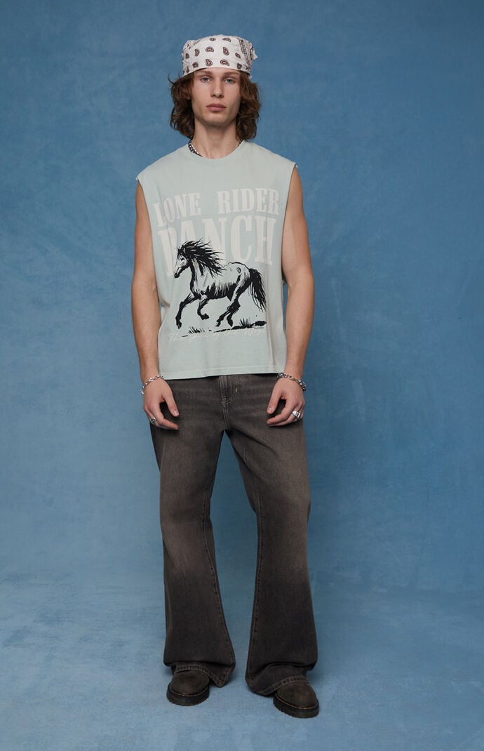 Pacsun Jordan Baggy Bootcut Jeans Washed Brown