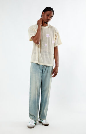Flower Crochet Oversized T-Shirt image number 4