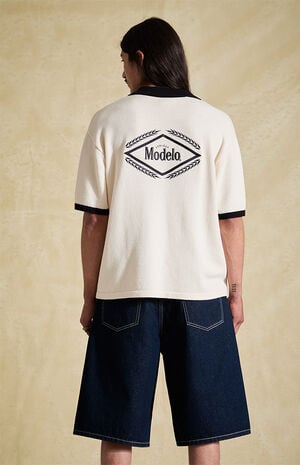 Relaxed Knit Logo Polo Shirt image number 5