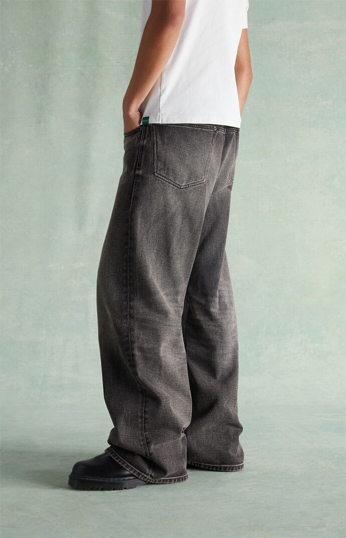 RARE DNM EDIT Tinted Black Washed Drawstring Extreme Baggy Jeans
