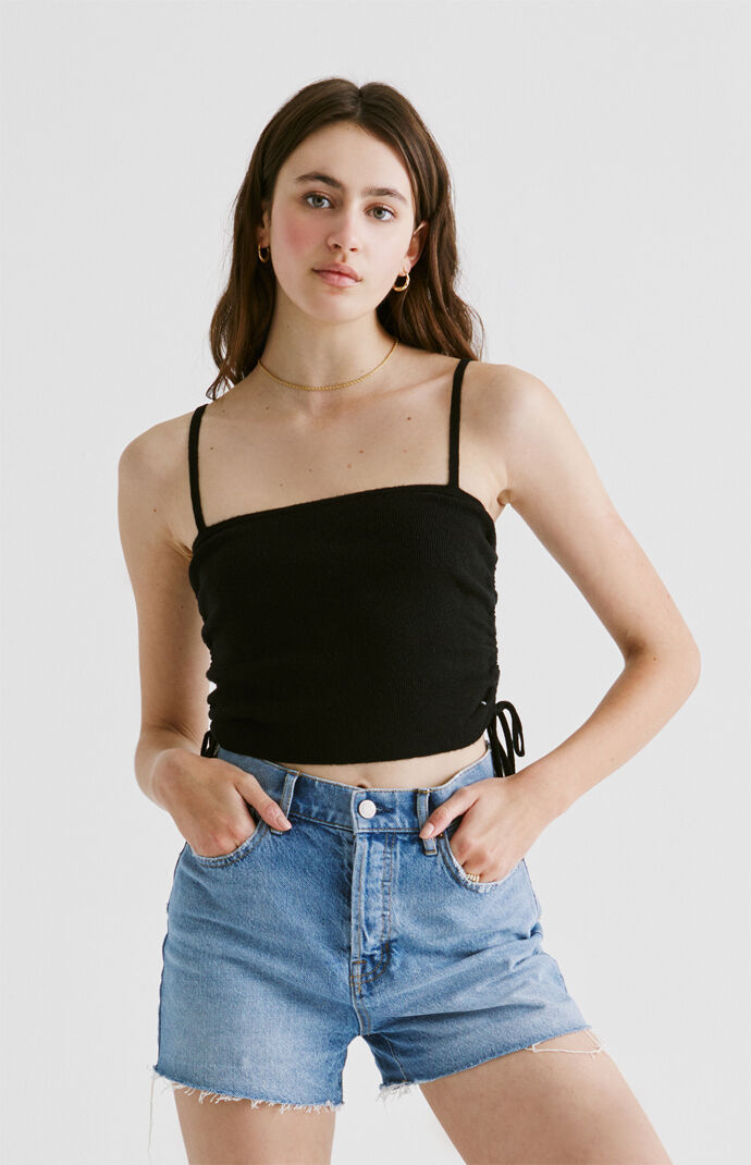 Side Tie Sweater Tank Top