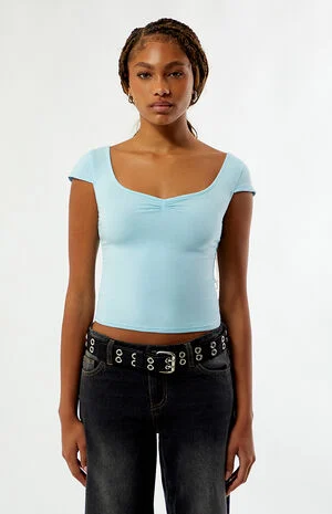Eleanor Ruched V-Neck Top image number 2