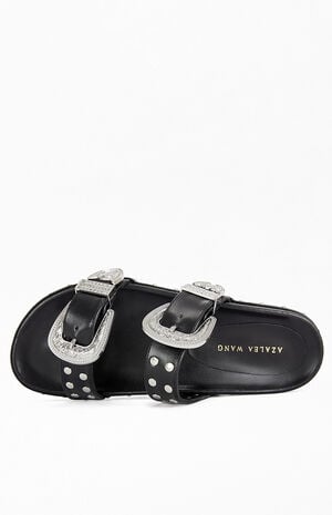 Women's Tegan Black Western Sandal Slides image number 4