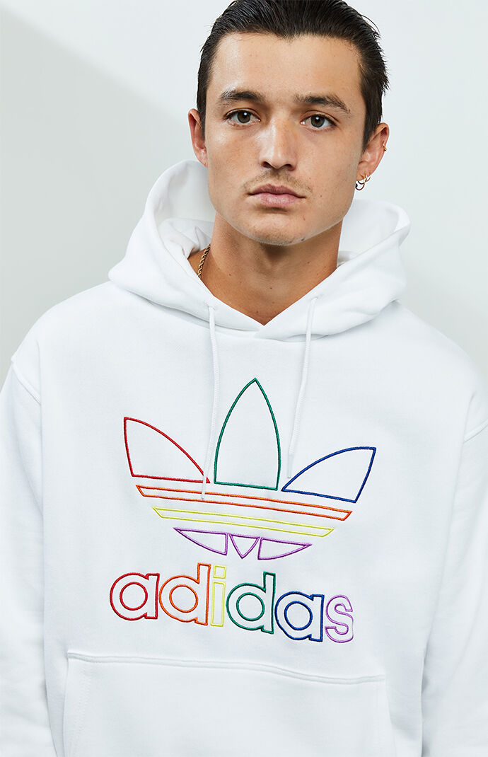 Pride trefoil outline hoodie cheap