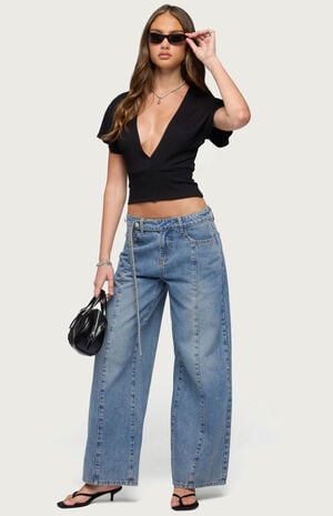 Mundy Deep V-Neck Top image number 5