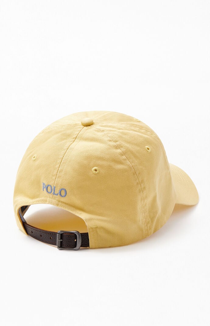 blue and yellow polo hat