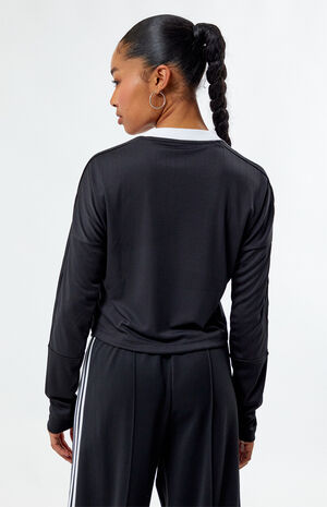 Eco Black Tiro 3-Stripes Long Sleeve T-Shirt image number 3