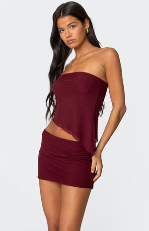 Vivi Mesh Asymmetric Tube Top image number 4