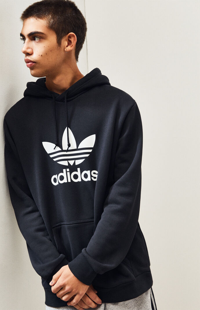 Trefoil Black Pullover Hoodie