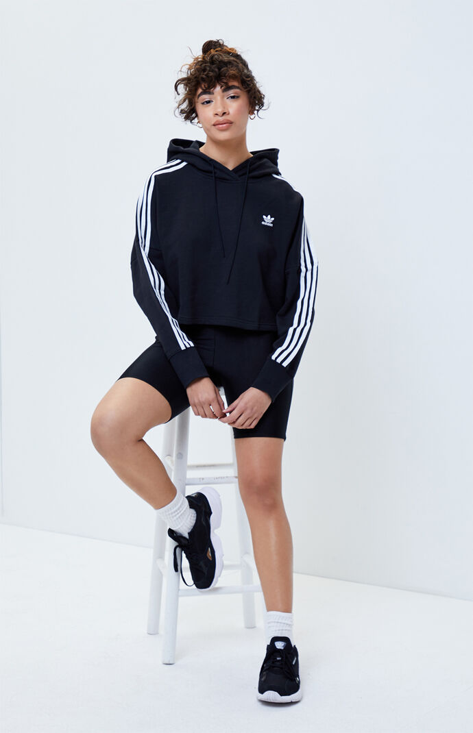 Black Cropped Hoodie
