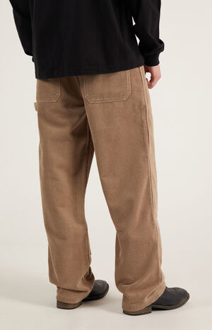 Tan Corduroy Baggy Carpenter Pants image number 5