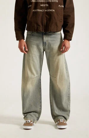 Mason Baggy Barrel Jeans Medium Blue Tinted image number 2