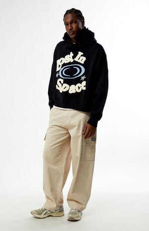 Lost In Space Puff Graphic Cropped Hoodie image number 4